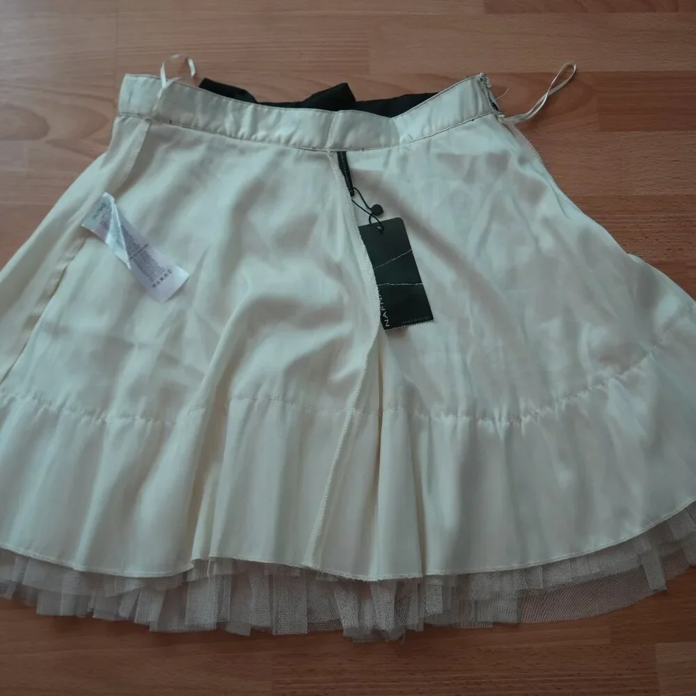 NWT NAF NAF Ecru Mesh Tulle Skirt – Size EU 36 / S - Picture 6 of 8